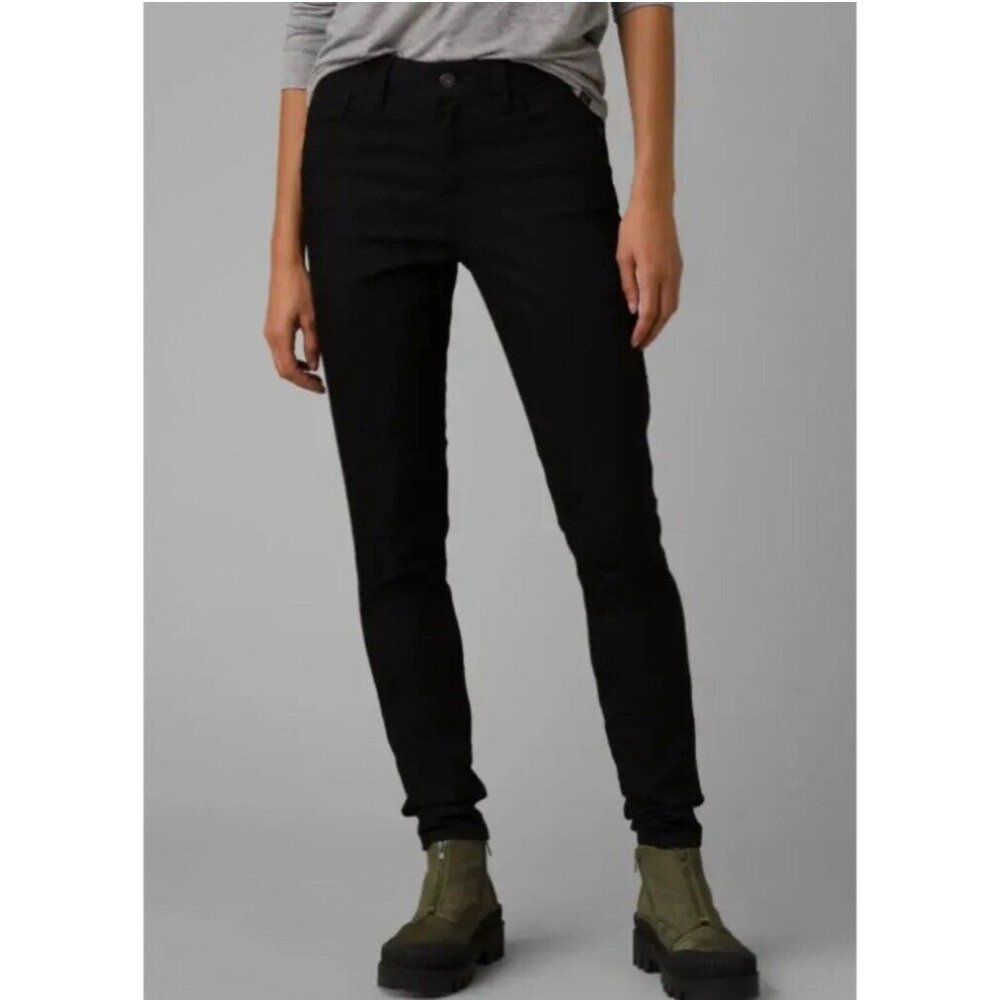 prAna Oday Jean Pants Womens Size 8 29 Black Out Stretch $89